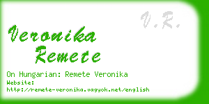 veronika remete business card